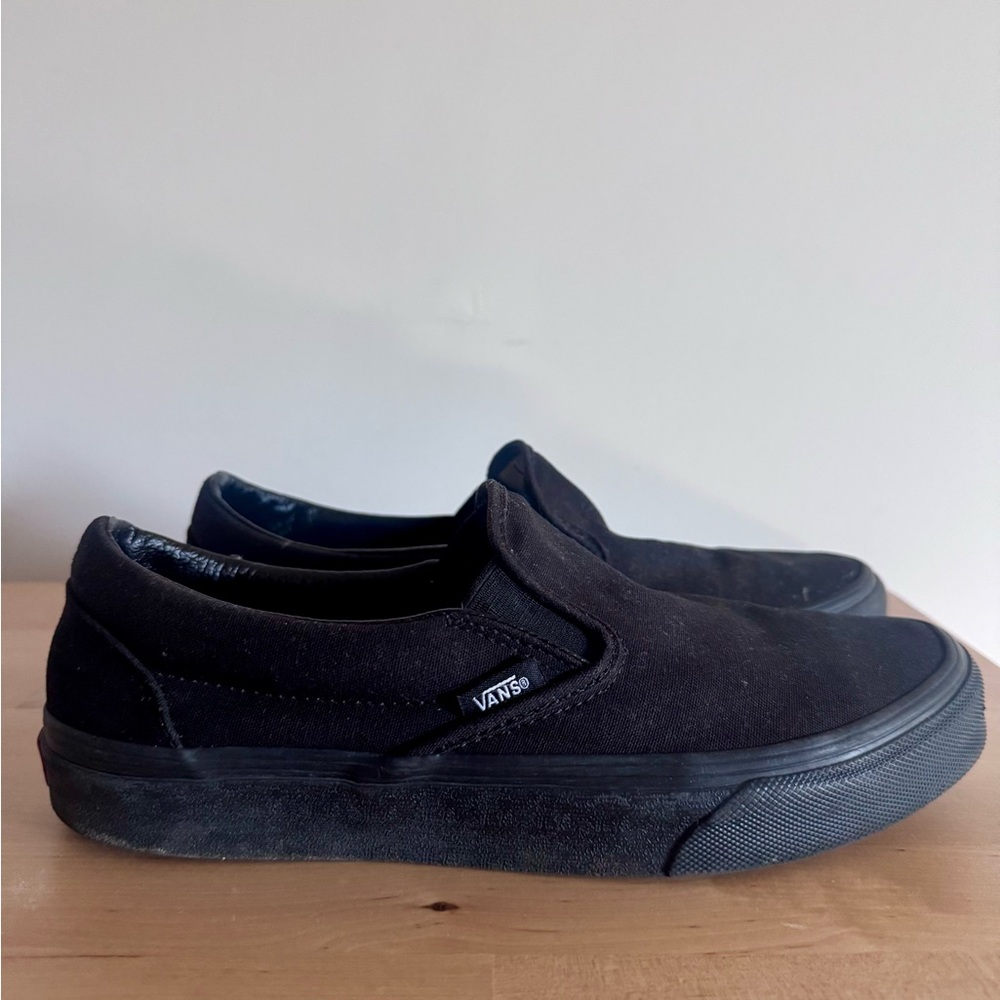 Vans Men's Classic Black Slip-On Sneakers